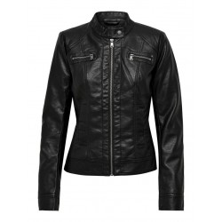 Veste Simili Cuir Zip ONLY