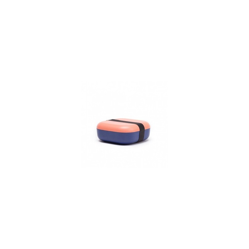 Boîte à goûter bicolore en Fibre de Bambou Coral/Royal Blue Boîte à goûter bicolore en Fibre de Bambou Coral/Royal Blue