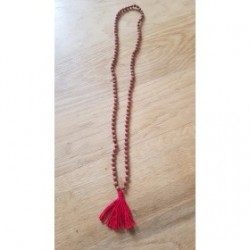 Collier Mala Rudraksha Perles en Bois