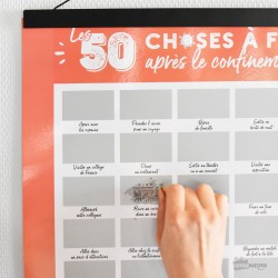 Affiche à Gratter 50 Choses à Faire Après le Confinement