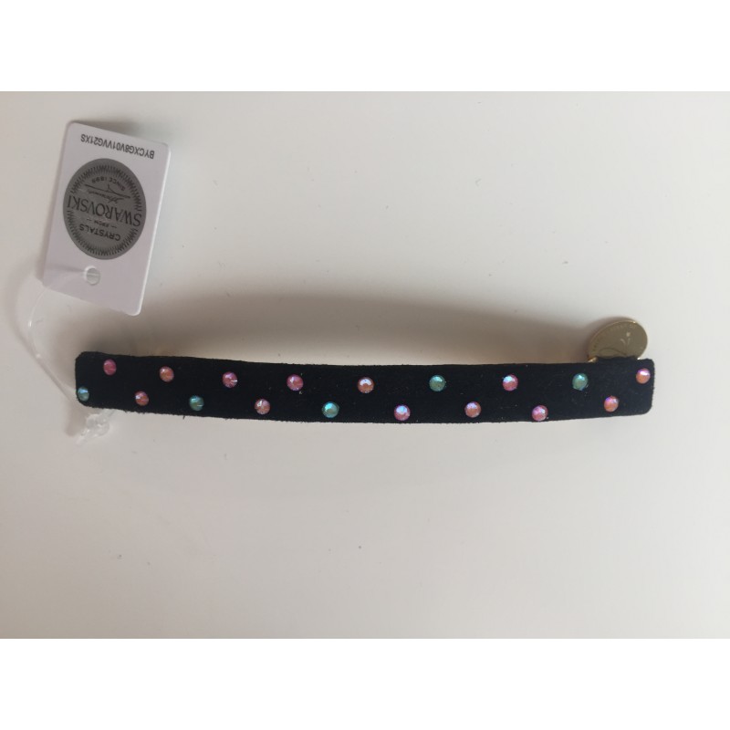 Barrette velours et cristaux NINO