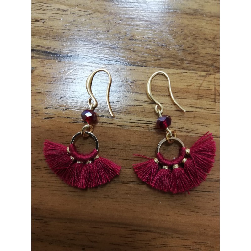 Boucles d'oreilles pompon